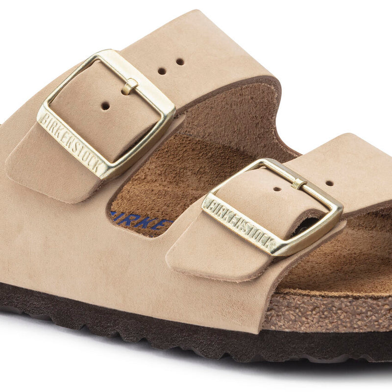 Birkenstock Arizona Soft Footbed Sandcastle Nubuck Women's Regular 1