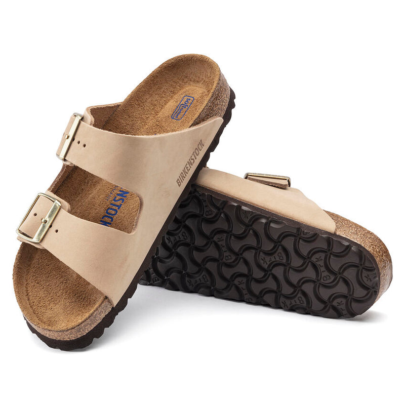 Birkenstock Arizona Soft Footbed Sandcastle Nubuck Women's Regular  5