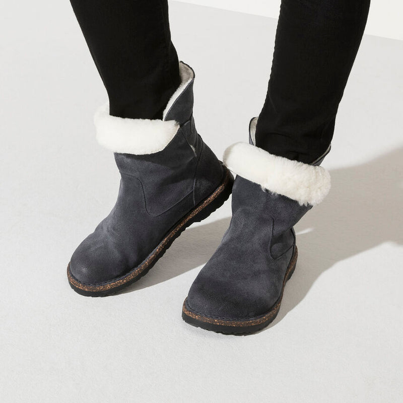 Birkenstock Uppsala Shearling Suede Graphite Boot Women's