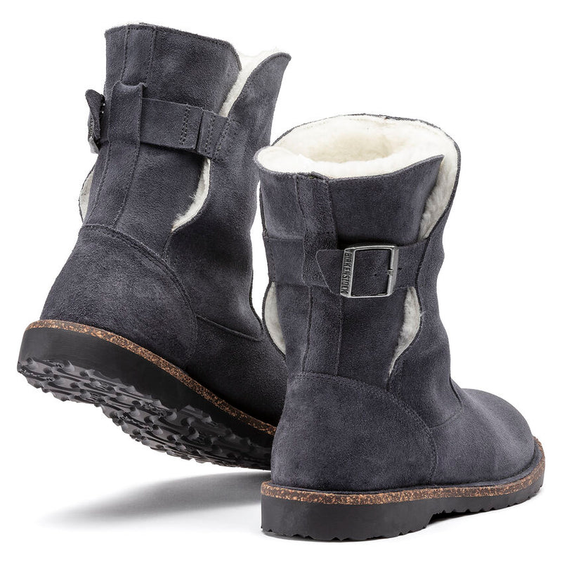 Birkenstock Uppsala Shearling Suede Graphite Boot Women's