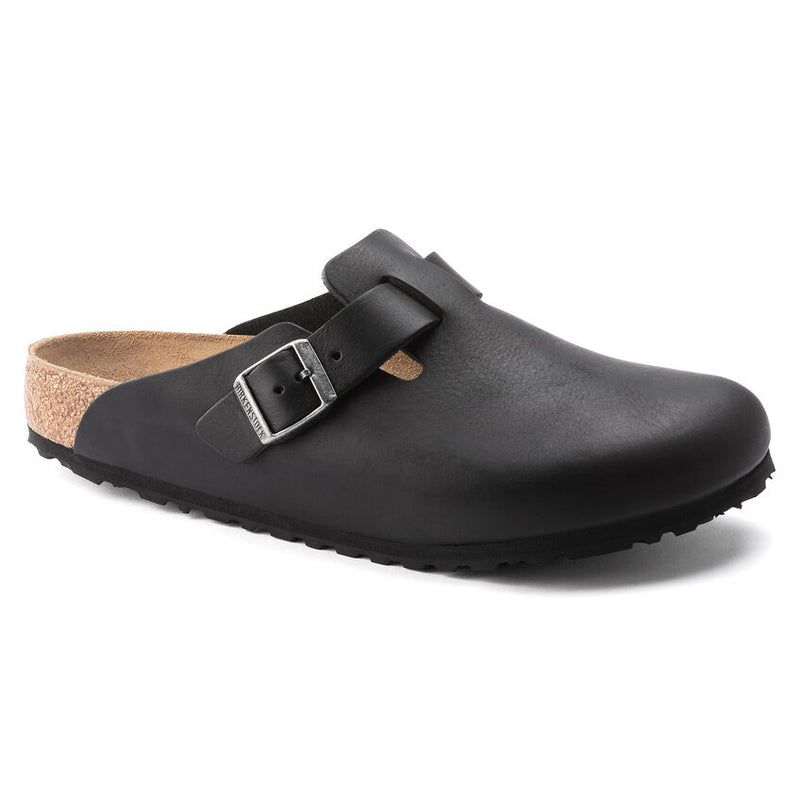 Birkenstock Boston Grip Leather Vintage Black Men's