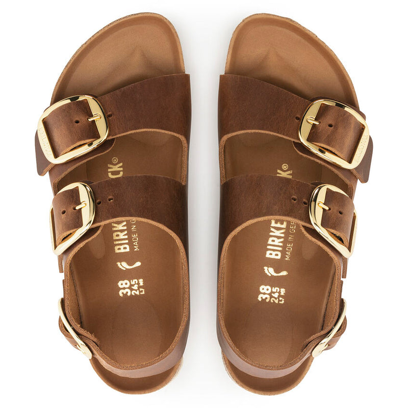 Birkenstock Milano Big Buckle Cognac Oiled Women's