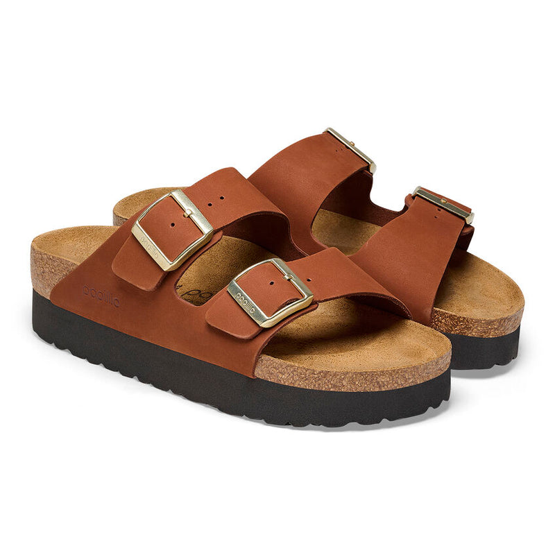 Birkenstock Arizona Platform Pecan Nubuck Women's