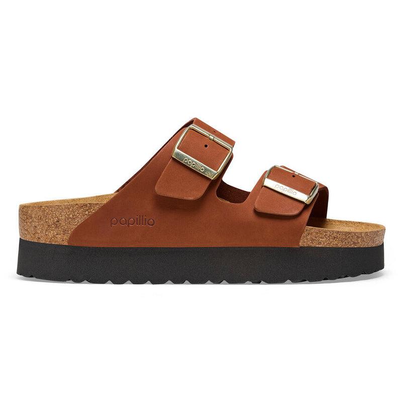 Birkenstock Arizona Platform Pecan Nubuck Women's