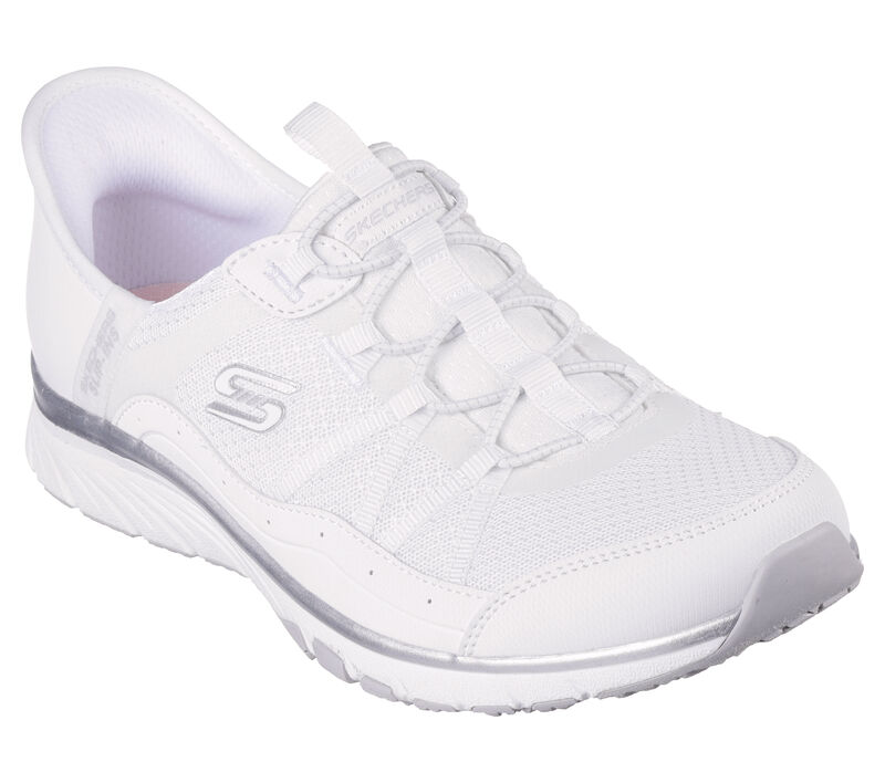 Skechers Slip ins Gratis Sport Leisurely White Silver 5