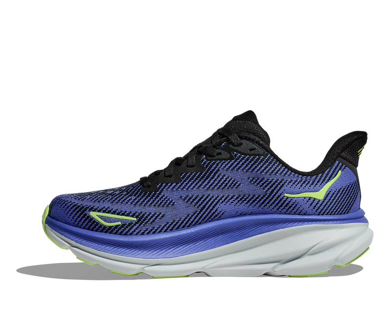 Hoka Clifton 9 Black Stellar Blue Women's 8