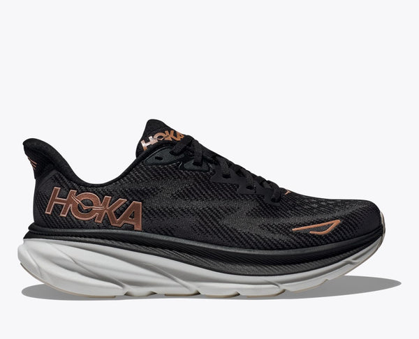 Hoka Clifton 9 Black Rose Gold Women's