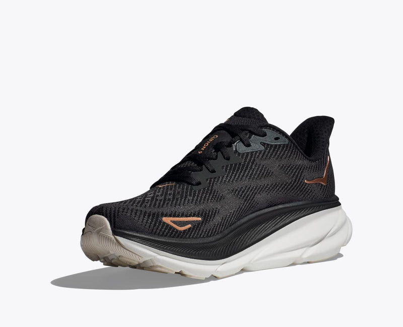 Hoka Clifton 9 Black Rose Gold Women's