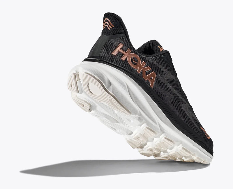 Hoka Clifton 9 Black Rose Gold Women's