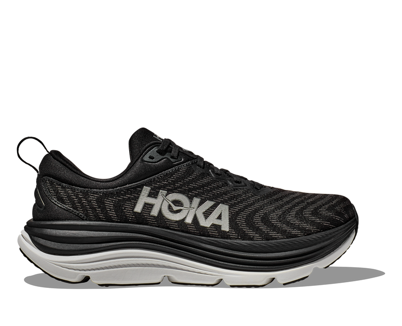 Hoka Gaviota 5 Black White Wide Men's