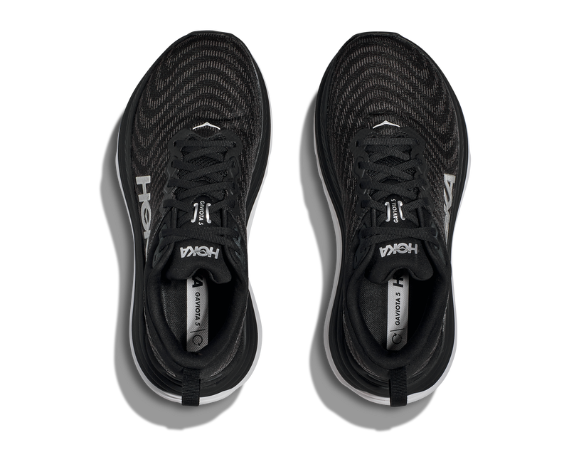 Hoka Gaviota 5 Black White Wide Men's