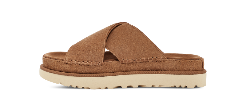 UGG Goldenstar Cross Slide Chestnut Women's 3