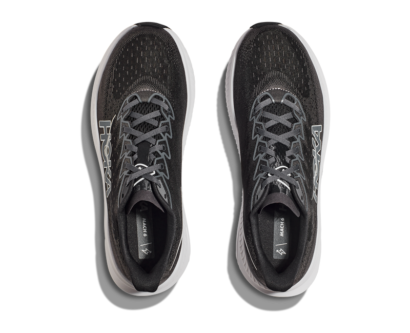 Hoka Mach 6 Black White Women's 4