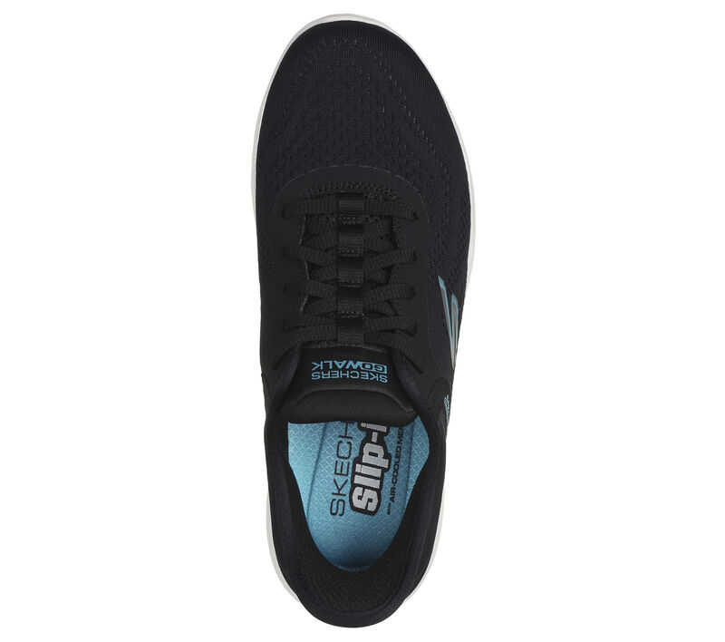 Skechers Slip-ins GO WALK 7 Valin Black Aqua Women's 3