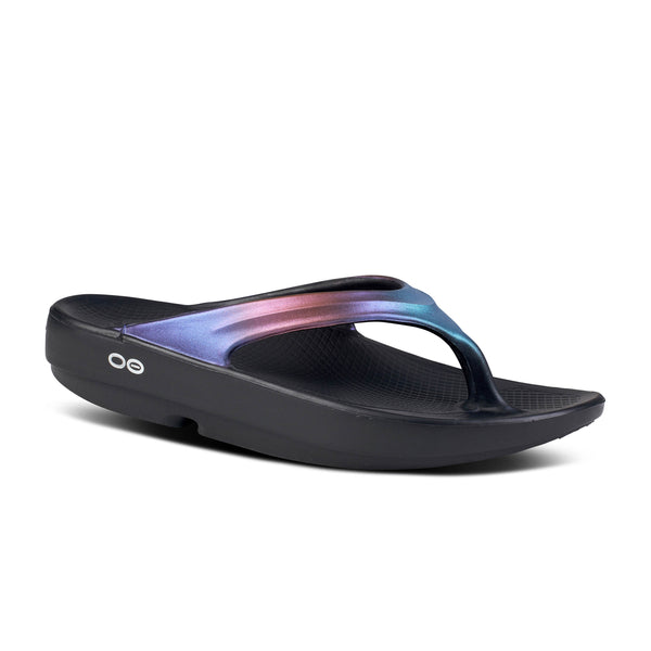 OOFOS OOlala Luxe Sandal MIDNIGHT SPECTRE Women's