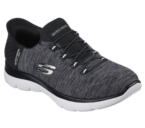 Skechers Slip-ins: Summits Dazzling Haze Black White Women's 6