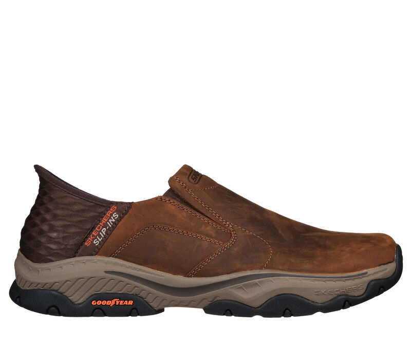 Skechers Slip ins Relaxed Fit Craster Lanigan Dark Brown Men's 5