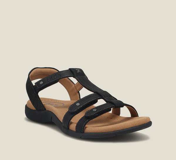 Taos Trophy 2 Sandal Black Embossed Women's