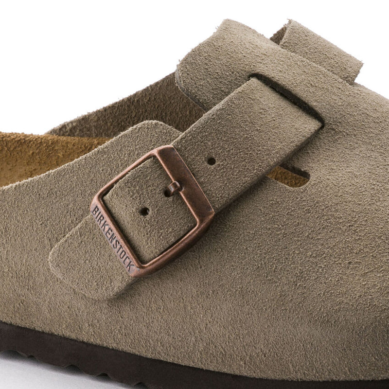 Birkenstock Boston Soft Footbed Taupe Suede