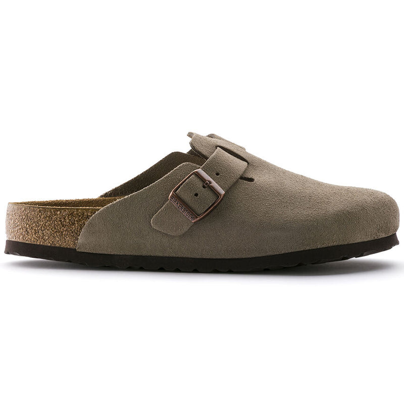 Birkenstock Boston Soft Footbed Taupe Suede