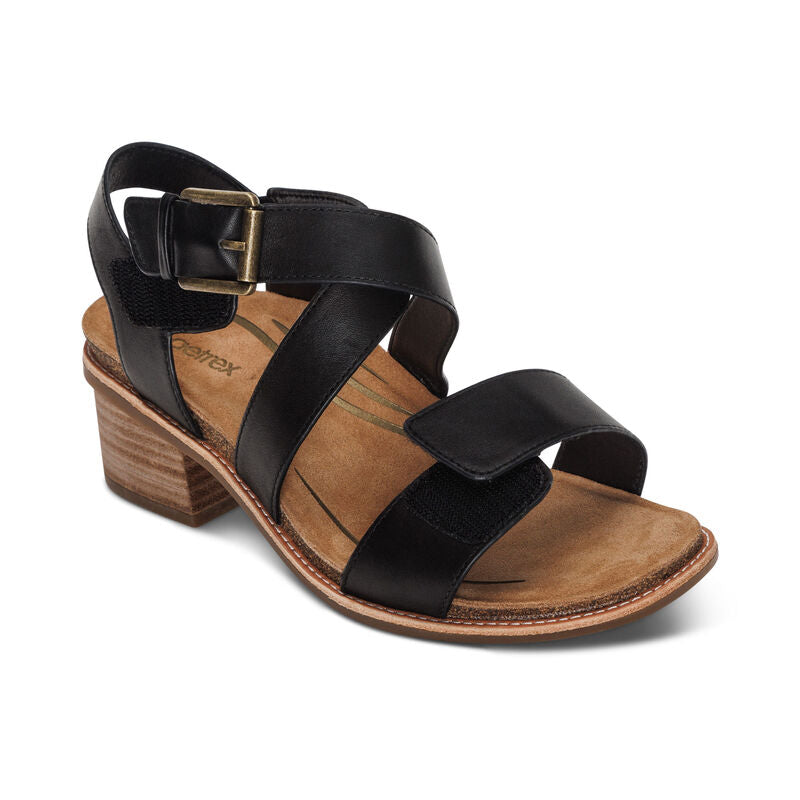 Aetrex Kristin Black Women's Sandal 7