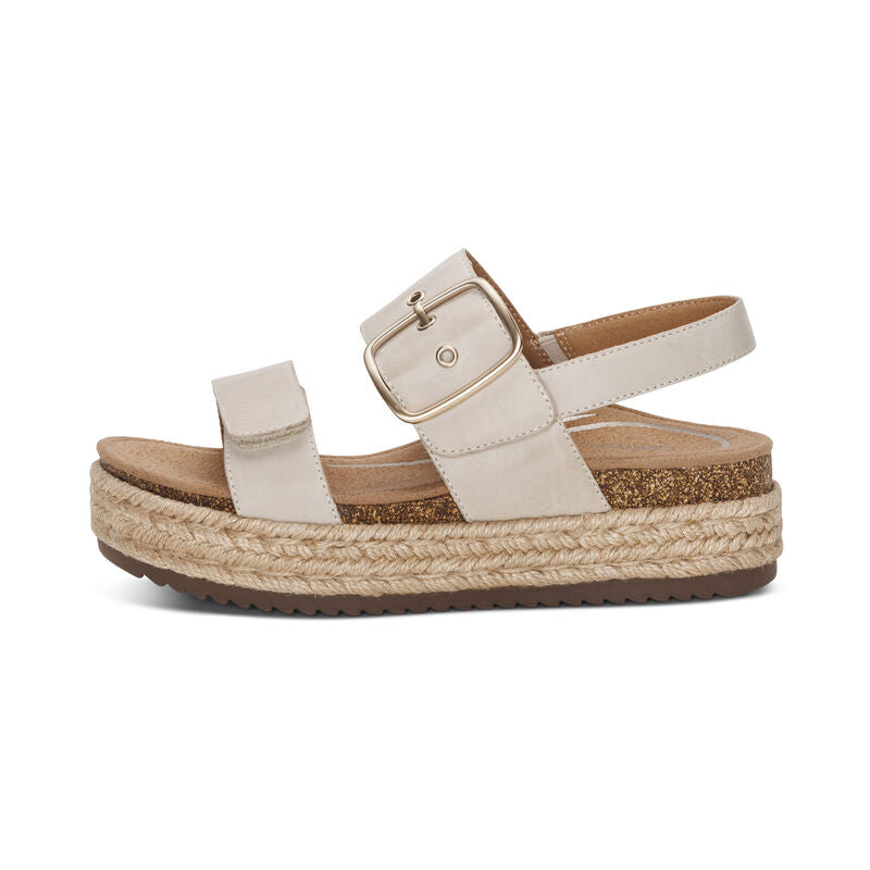 Aetrex Vania Platform Cream Women's Sandal 4