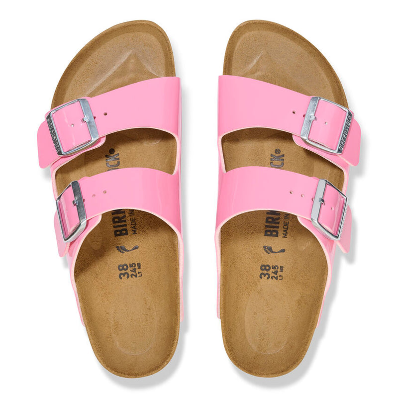 Birkenstock Arizona Candy Pink Patent Birko Flor Sandal 3