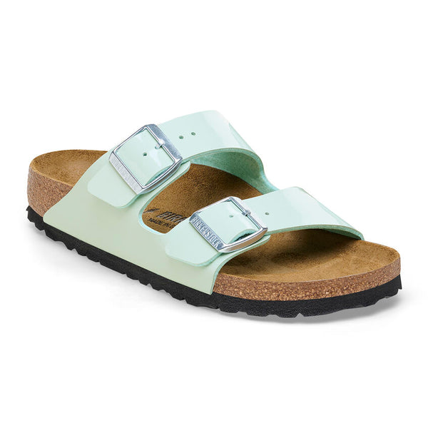 Birkenstock Arizona Surf Green Patent Birko Flor Sandal 1