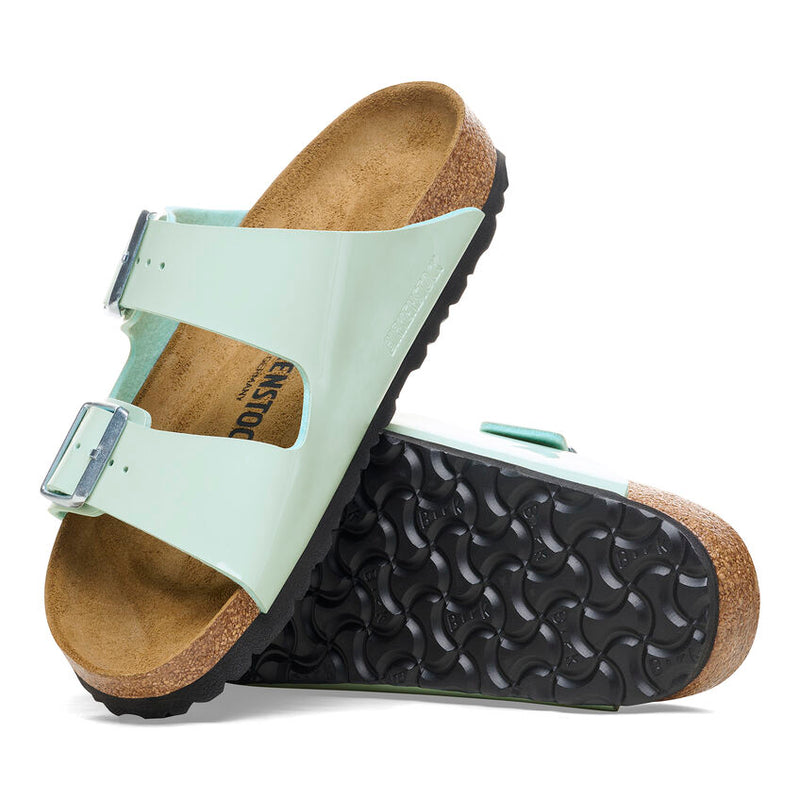 Birkenstock Arizona Surf Green Patent Birko Flor Sandal 2