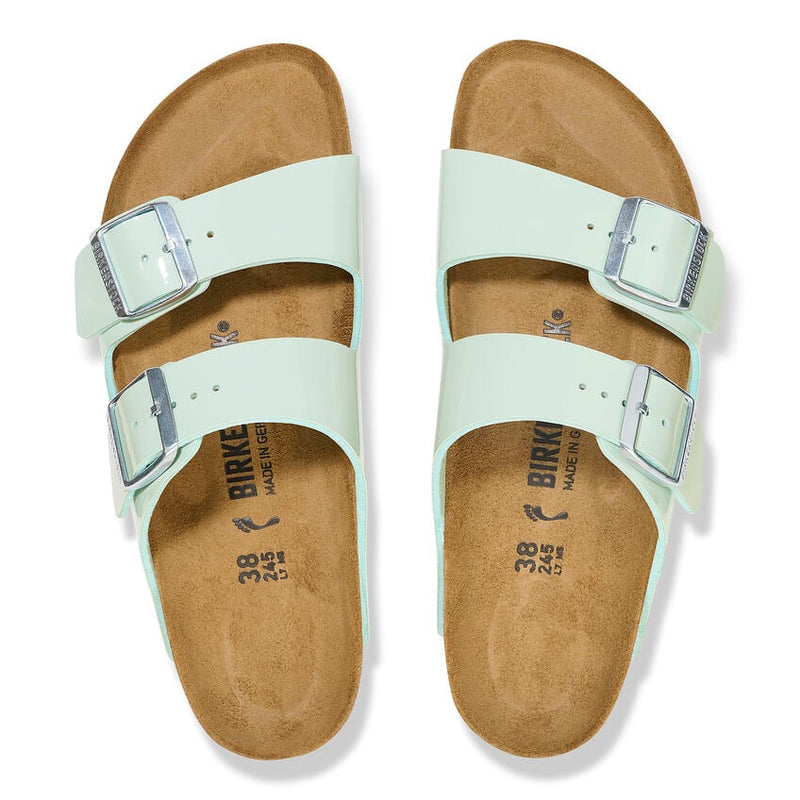 Birkenstock Arizona Surf Green Patent Birko Flor Sandal 3