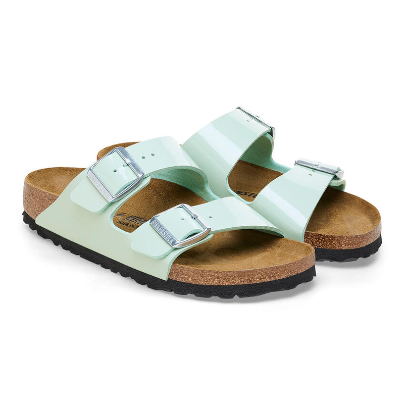 Birkenstock Arizona Surf Green Patent Birko Flor Sandal 4