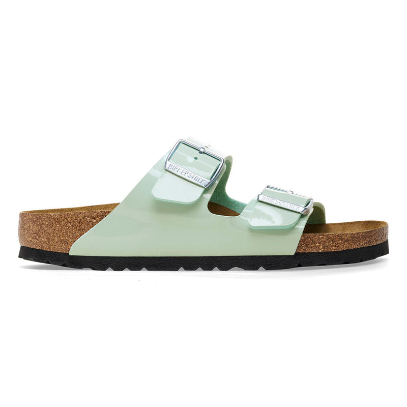 Birkenstock Arizona Surf Green Patent Birko Flor Sandal 5