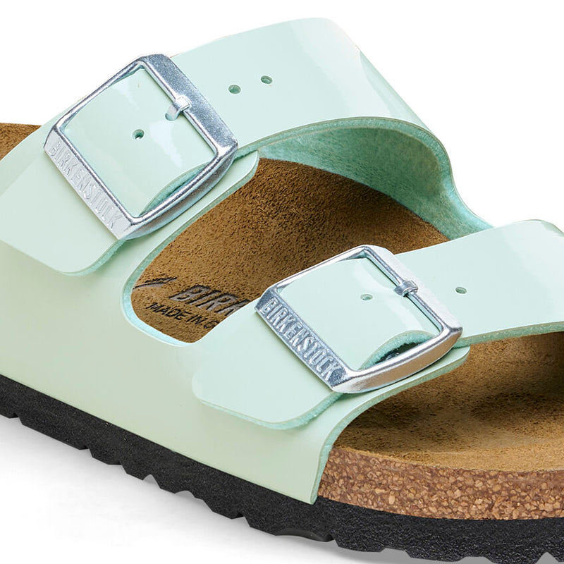 Birkenstock Arizona Surf Green Patent Birko Flor Sandal 6