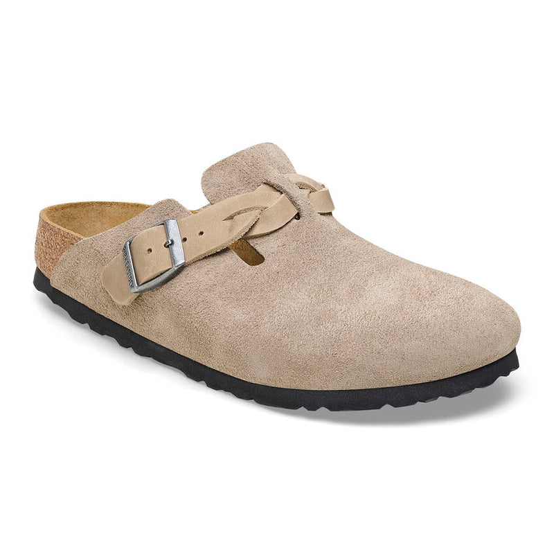 Birkenstock Boston Braid Taupe Suede 1