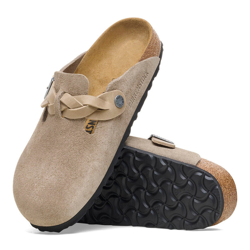 Birkenstock Boston Braid Taupe Suede 2