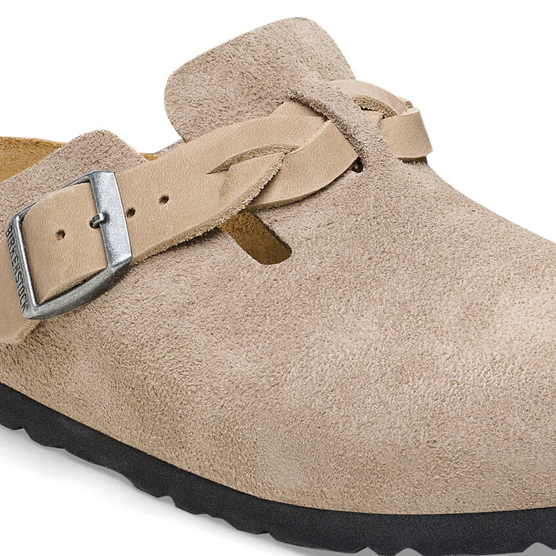 Birkenstock Boston Braid Taupe Suede 6