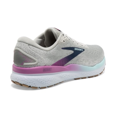 Brooks Ghost 16 White Grey Estate Blue Women's 4