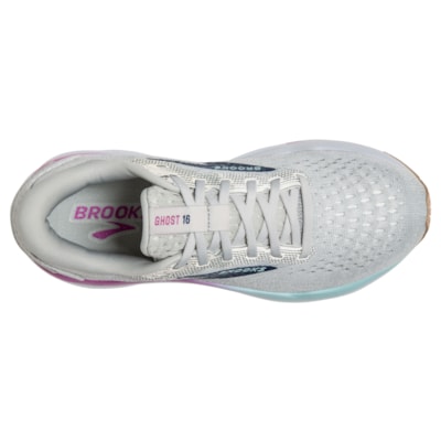 Brooks Ghost 16 White Grey Estate Blue Women's 5