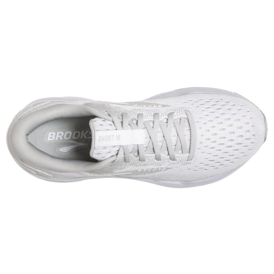 Brooks Ghost 16 White White Grey Women's 5