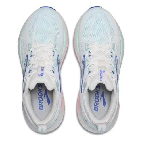 Brooks Glycerin 22 White Limpet Shell Amparo Blue Women's 2