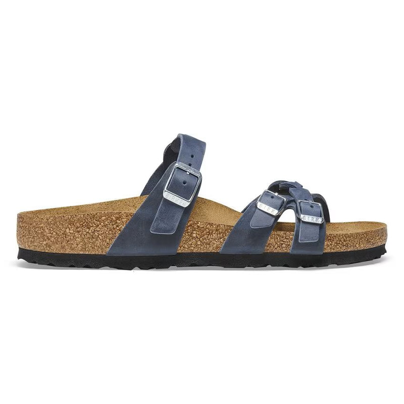 Birkenstock Franca Braided Oiled Leather Navy Women's 6