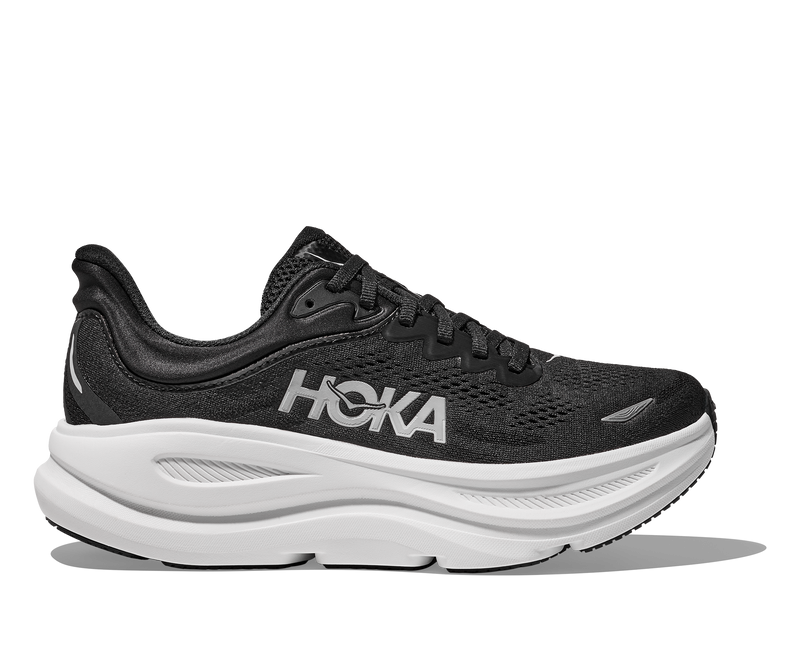 Hoka Bondi 9 Black White Wide Women's