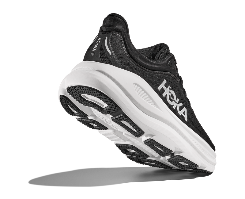 Hoka Bondi 9 Black White Wide Women's