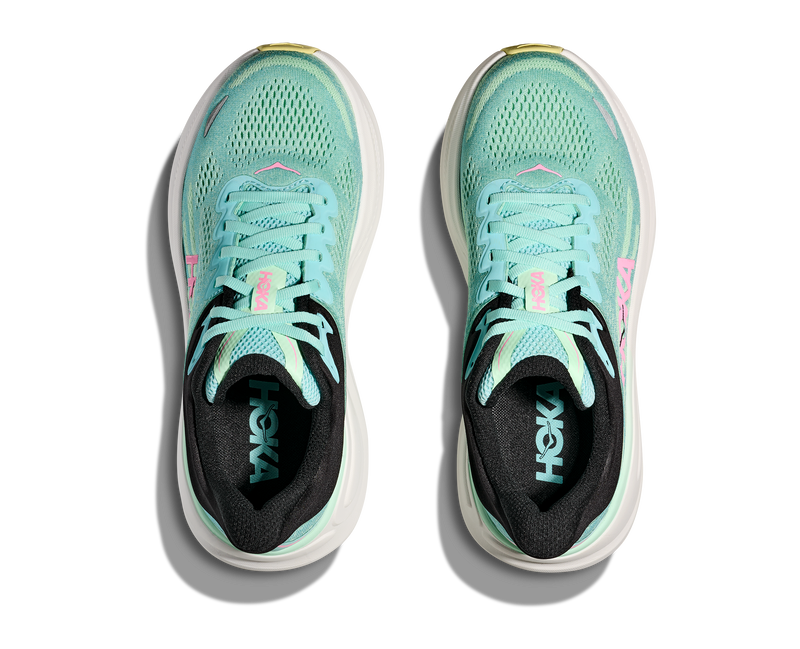 Hoka Bondi 9 Blue Spark Mint Flourite Wide Women's