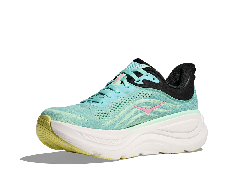 Hoka Bondi 9 Blue Spark Mint Flourite Wide Women's