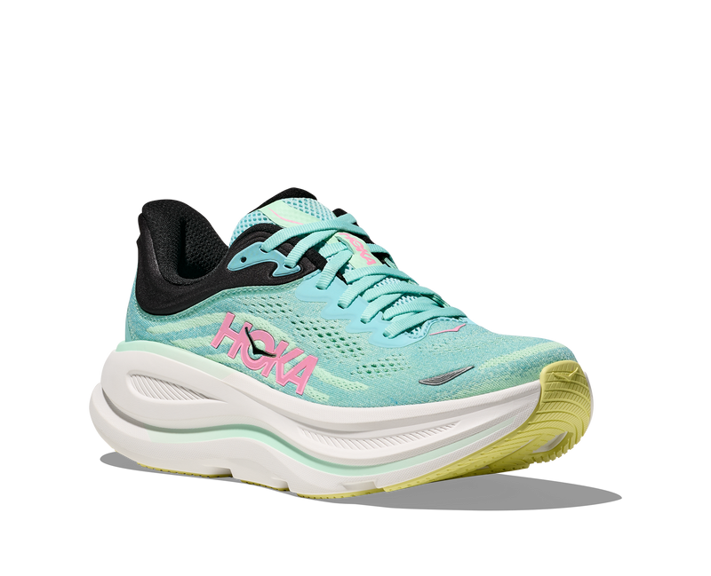 Hoka Bondi 9 Blue Spark Mint Flourite Wide Women's