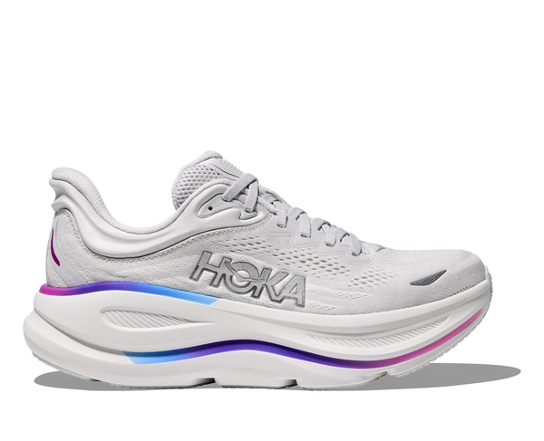 Hoka Bondi 9 Cosmic Grey White Women's