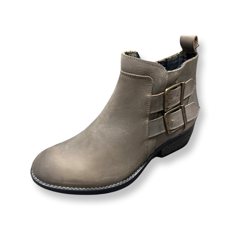 Oak & Hyde Rita Leather Ankle Boot Grey Women's