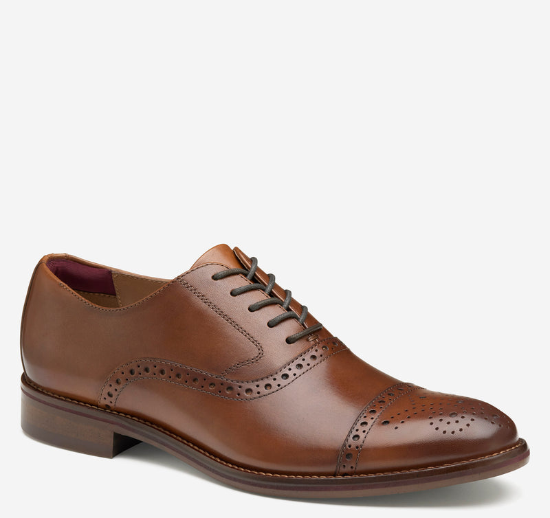 Johnston and Murphy Conard 2.0 Cap Toe Tan Men's