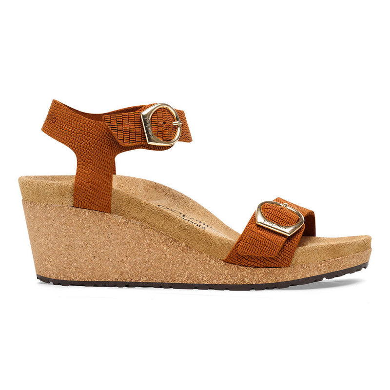 Papillio by Birkenstock Soley Embossed Orange Wedge 5